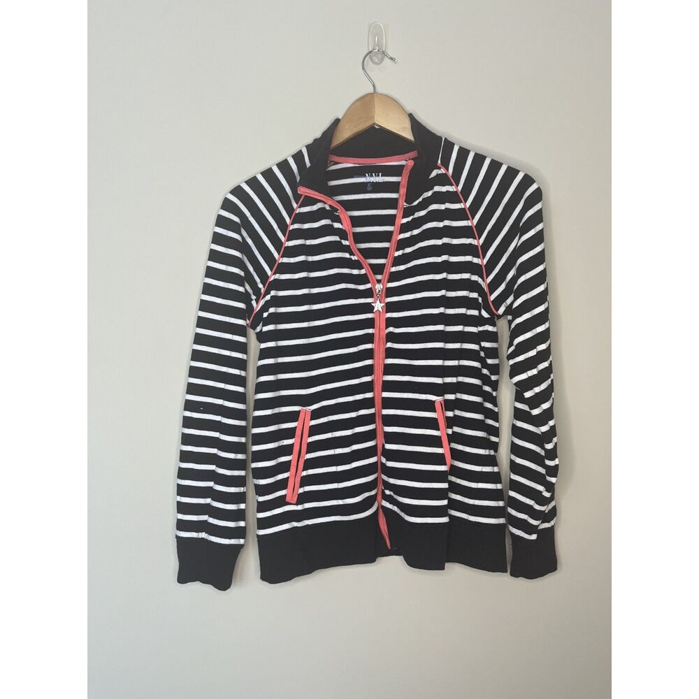 Y2K  Black and White Striped Jacket